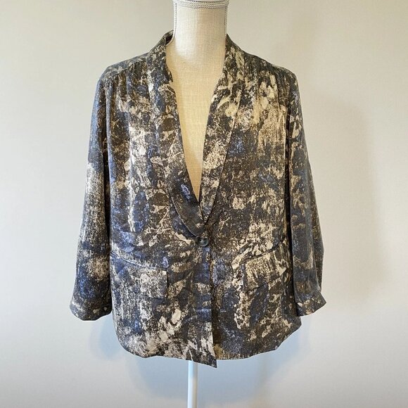 Coldwater Creek Blazer Size Large (14/16) Abstract Print Capsule Workwear Artsy - Picture 5 of 5